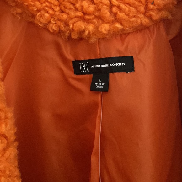 INC INTERNATIONAL CONCEPTS ORANGE FRINGE TEDDY COAT ‼️MOST WANTED‼️ - Picture 6 of 10